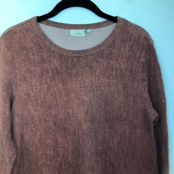LOGO Lounge Burnt Orange Long Sleeve Asymmetrical Sweater Size Medium - Picture 2 of 12